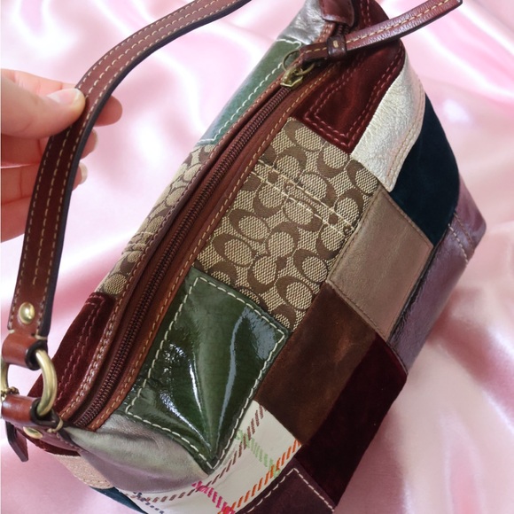 Vintage Coach Y2K Multicolor Patchwork Shoulder Bag - Picture 2 of 7